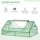 Serra da Giardino con Porte Avvolgibili 180x140x80 cm in Acciaio e PE Verde