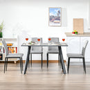 Set 4 Sedie Imbottite 41,5x54,5x87 cm in Tessuto Grigio