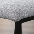 Set 4 Sedie Imbottite 41,5x54,5x87 cm in Tessuto Grigio