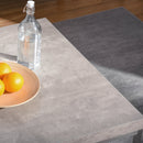 Tavolino Basso da Caffè 80x80x34 cm in Acciaio e MDF Grigio