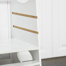 Torre Montessoriana per Bambini 40x50x90 cm Altezza Regolabile in MDF Bianca