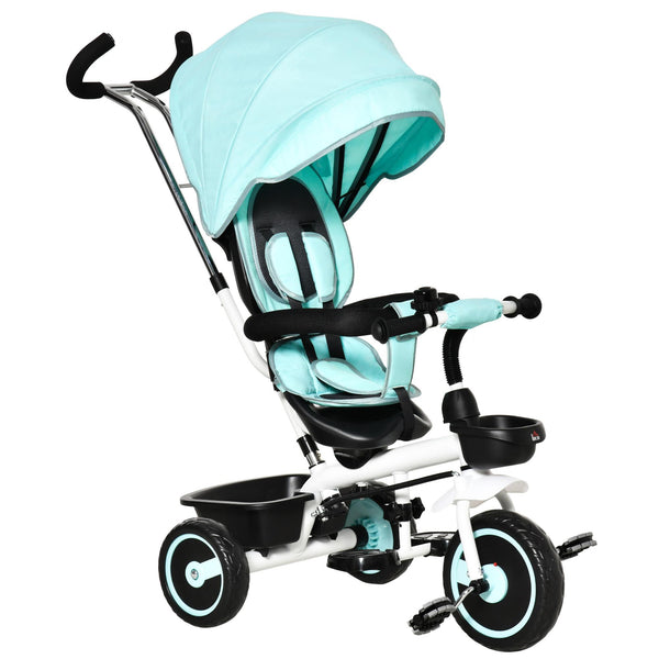 acquista Poussette tricycle 100x48x106 cm avec siège pivotant à 360° Vert