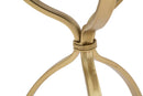 Tavolinetto Glam Tridh Ø32,5x55 cm in Ferro MDF e Vetro Oro e Multicolor