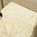Scala per Cani a 3 Gradini per Cani e Gatti di 4,5 kg in Velluto Sfoderabile e Lavabile Beige      