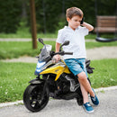 Moto Elettrica per Bambini 3-6 Anni Licenza Honda 12V Doppi Motori Rotelle 3 km/h Max 30kg Giallo      