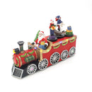 Trenino Natalizio 25x6x16 cm con Luci e Movimento in Plastica Rosso