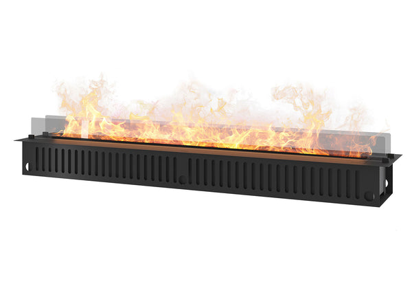 sconto Camino a Vapore Elettrico da Incasso 220x48,5x33 cm Invapo con LED RGB Nero