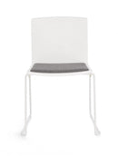 Set 4 Sedie 43,5x50x79 cm Giulia in Poliestere Bianco e Bianco