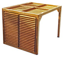 Pergola da Giardino con Veneziane Mobili 313x224x217 cm in Legno Picea Massello Termo Trattato