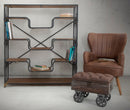 Liberia Elevator Big 122x38x141 cm in Ferro e Legno di Abete Nero e Marrone