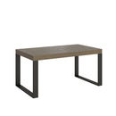 Tavolo Allungabile 160-264x90x77 cm Tecno Premium Tortora Telaio Antracite 