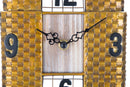 Orologio da Muro Empire Building 23,5x6,5x78 cm in Ferro Oro