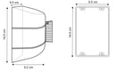 Tendinastro da Parete 5 metri 9,5x14,5x9,2 cm Nastro Blu