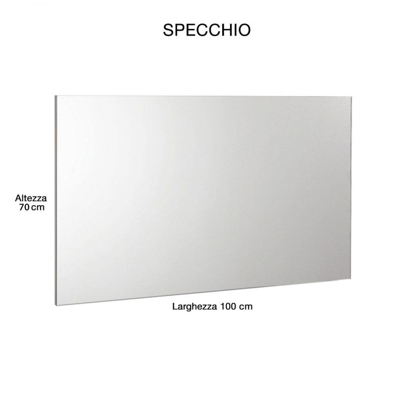 Mobile da Bagno Sospeso 100cm Mazzoni Gold Bianco Frassinato