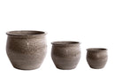 Set 3 Vaso Rotondo in Ceramica Bianco Larghezza 54 cm