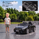 Auto Elettrica per Bambini Licenza Mercedes-Benz 12 V 103x63x44 cm con Telecomando e Sospensioni su 4 Ruote in PP Nero      