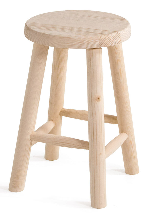 sconto Tabouret de bar Fumer Bar 45 en bois de sapin brut