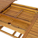 Tavolo Allungabile Ovale Double 180/240x100x74 h cm in Legno di Acacia Marrone