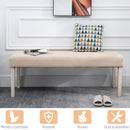 Panca in Tessuto Poliestere 133x 49x50 cm   Beige