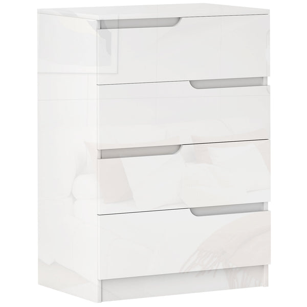 online Cassettiera 4 Cassetti Moderna e Minimal 60x40x85 cm Bianco Lucido