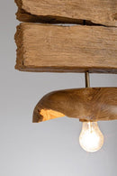 Lampadario Florent 3 Luci 130x30x28 cm E27 in Legno