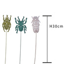 Set 24 Pick Artificiali con Cicala, Scarabeo e Coleottero Altezza 30 cm 