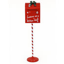 Cassetta Postale di Babbo Natale Letterina Rosso Decorazione Natalizia 30.5x114 cm