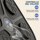 Boxing Machine Musicale a Parete 41,8x44,6x7,5 cm con 9 Velocità Bluetooth e Guanti in PU e ABS Nero e Blu  