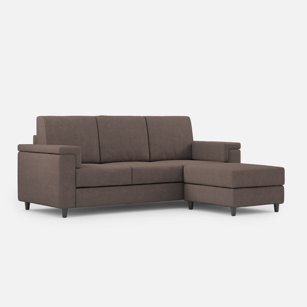 Divano 3 Posti con Pouf 208x155x85 cm Marrak in Tessuto Talpa online