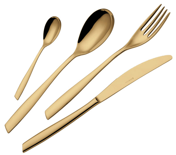 Ménagère de Service 24 Pièces en Acier 18/10 PVD Eme Eleven Or sconto