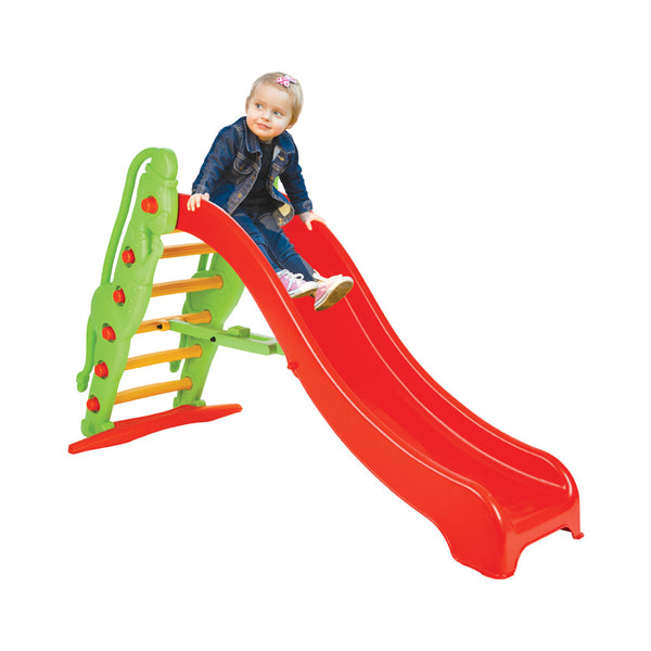 online Toboggan pour enfants 189x84,5x109 cm en plastique rouge et vert