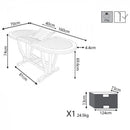 Tavolo Allungabile Ovale Double 120/160x70x74 h cm in Legno di Acacia Marrone