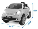 Macchina Elettrica per Bambini 12V Smart Fortwo Cabrio Gialla