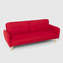 Divano Letto Clic Clac 186x85x80 cm in Tessuto Rosso
