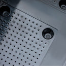 Fioriera da Esteno con Ruote e Disco Auto Irrigante 40x40x31,5 cm in Plastica Marrone