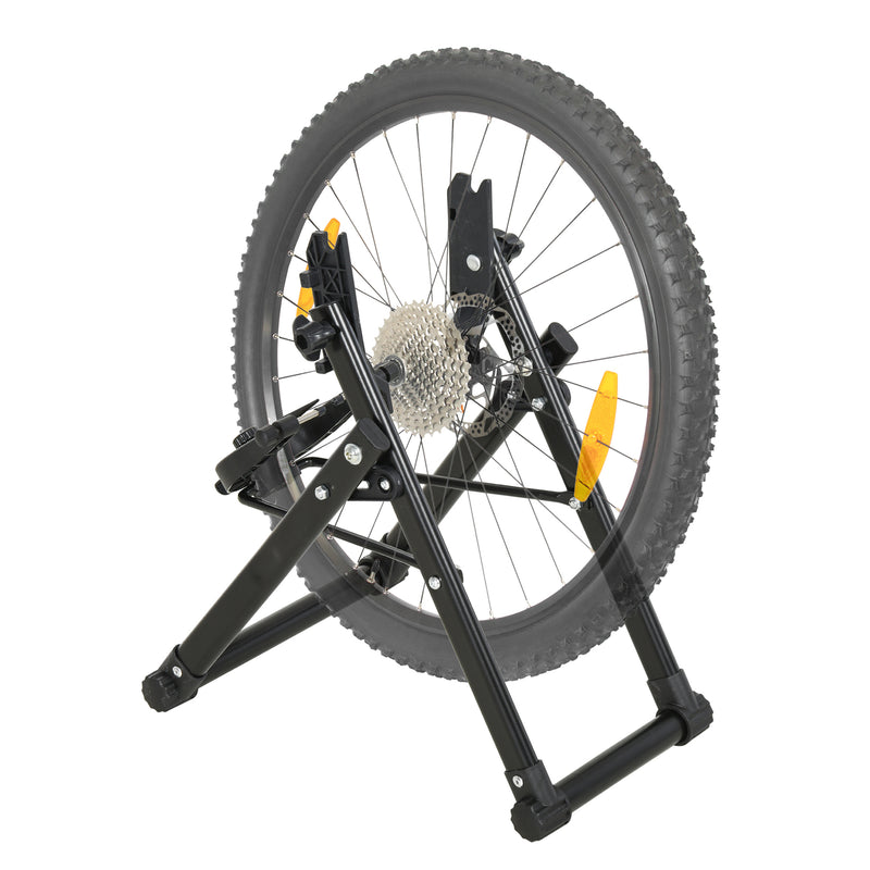 Cavalletto Pieghevole per Manutenzione Ruote Bici da 20-29' 58x28.5x43 cm Nero