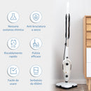 Scopa a Vapore Elettrica 1330W Serbatoio 450ml Bianco