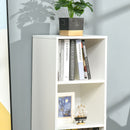 Libreria con 3 Ripiani e 1 Armadietto 40x30x129,5 cm in Legno Bianco