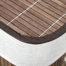 Cesto per Biancheria 2 Scomparti 52x32x63 cm con Coperchio e Maniglie Marrone