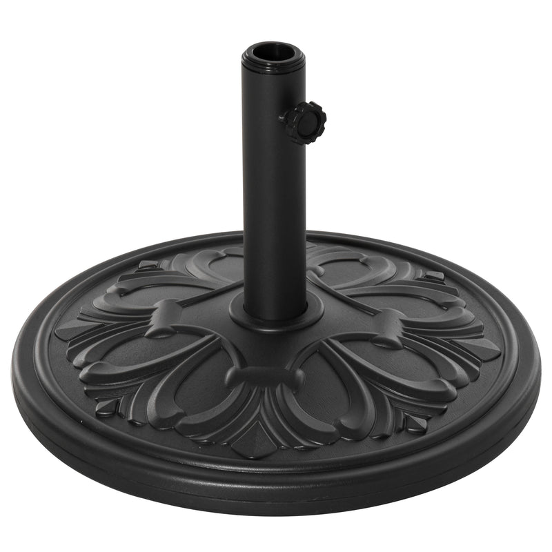 Base per Ombrellone da Giardino Ø48 cm in Plastica 13 Kg Nero