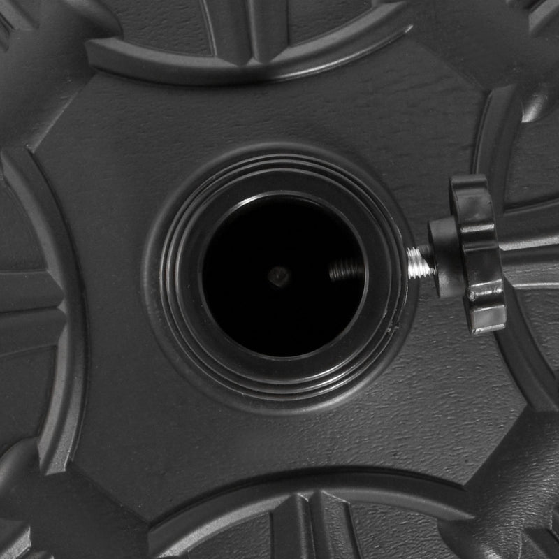 Base per Ombrellone da Giardino Ø48 cm in Plastica 13 Kg Nero