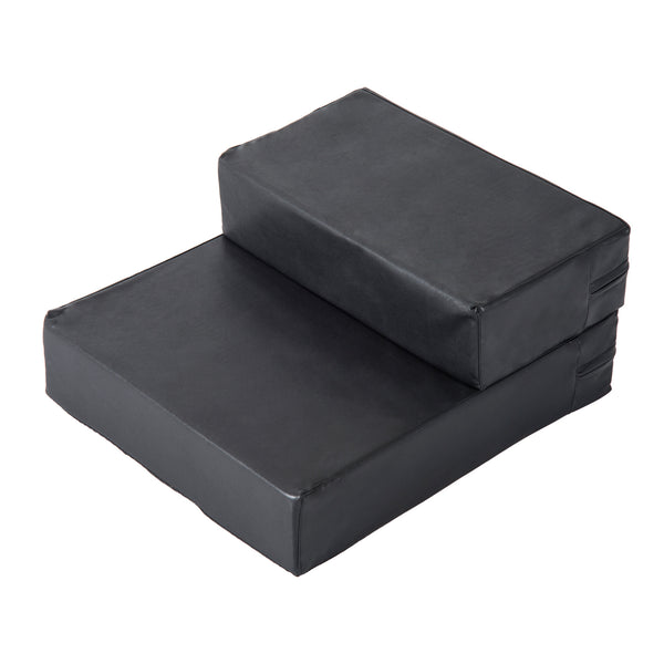 prezzo Échelle pour Chien Matelas 2 en 1 45x39x20 cm en PU et Caoutchouc Mousse Noir