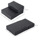 Scaletta per Cani Materassino 2 in 1 45x39x20 cm in PU e Gommapiuma Nero