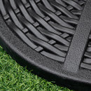 Base per Ombrellone da Giardino Ø45 cm 9,5 Kg in Plastica Effetto Rattan Nero