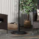 Base per Ombrellone da Giardino Ø49 cm 15 Kg in Plastica Nero