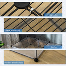 Recinto per Criceti e Conigli Modulabile 105x70x45 cm in Resina e Acciaio Nero