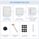 Recinto per Criceti e Conigli Modulabile 105x70x45 cm in Resina e Acciaio Nero