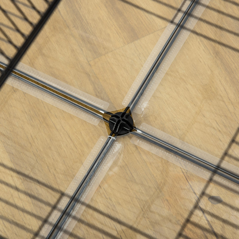 Recinto per Criceti e Conigli Modulabile 105x70x45 cm in Resina e Acciaio Nero