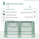 Serra da Giardino per Piante 180x90x90 cm con 2 Coperture Verde