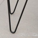 Set 2 Fioriere con Supporto in Metallo per Interni ed Esterni Nero